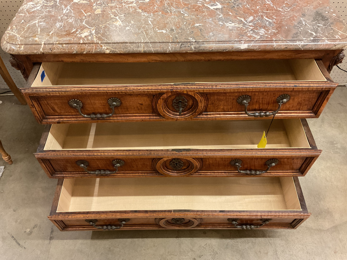 Antique Marble Top French Chest of Drawers