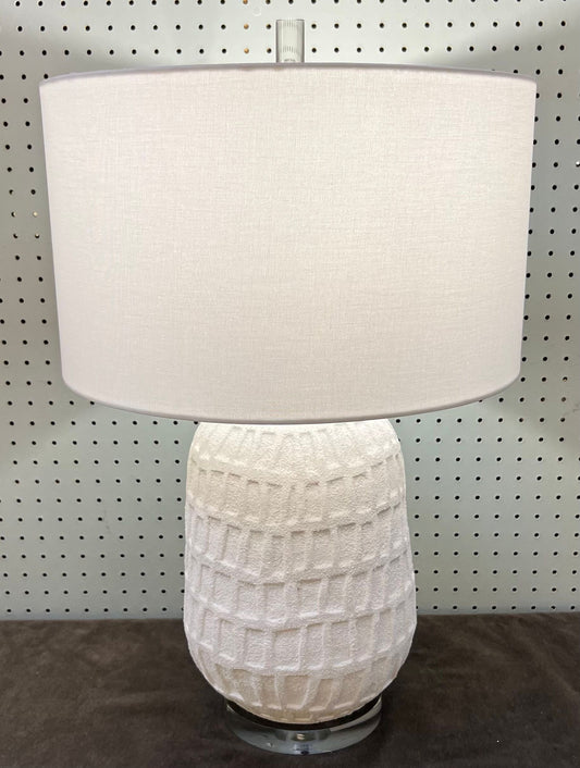 Single White Ceramic Lamp