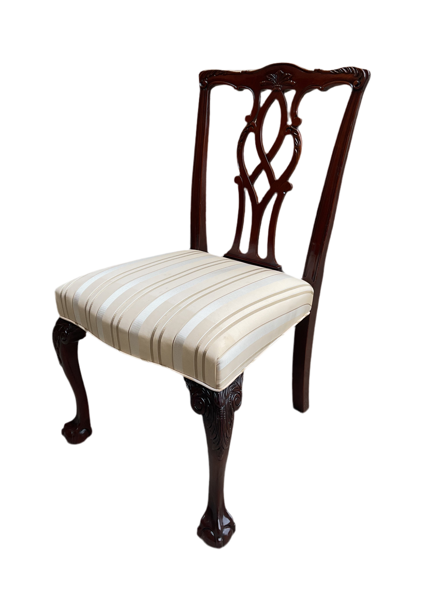 Set of 8 Chippendale Style Dining Chairs By Kindel Furniture