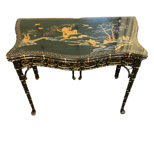 Chinoiserie Console/ Game Table by Baker Furniture