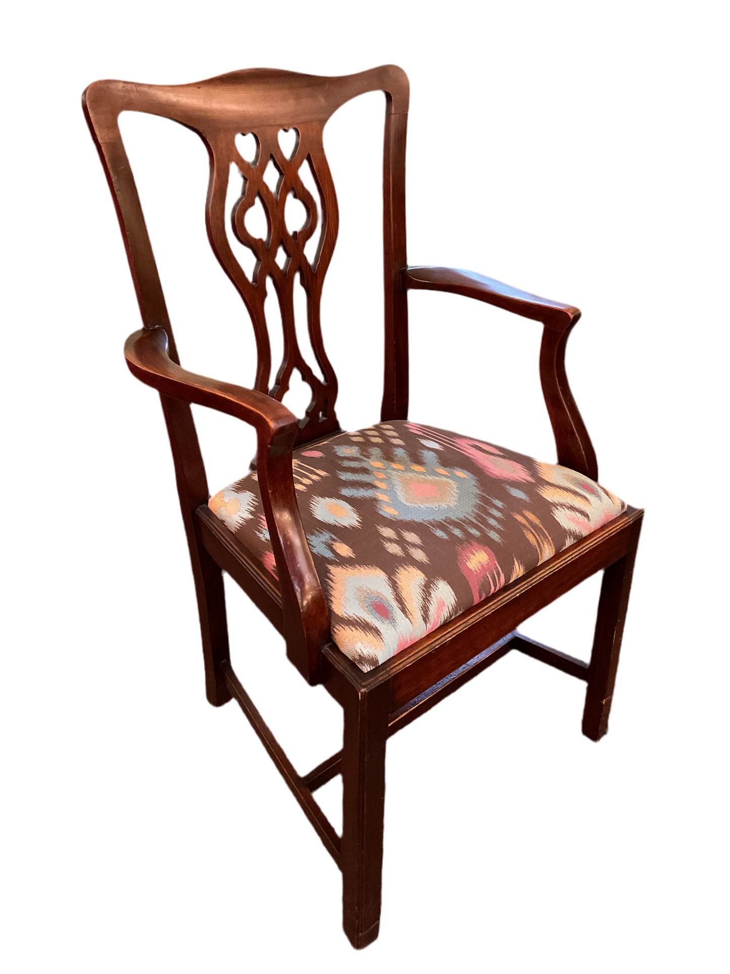 Set 8 Vintage English Chippendale Dining Chairs.