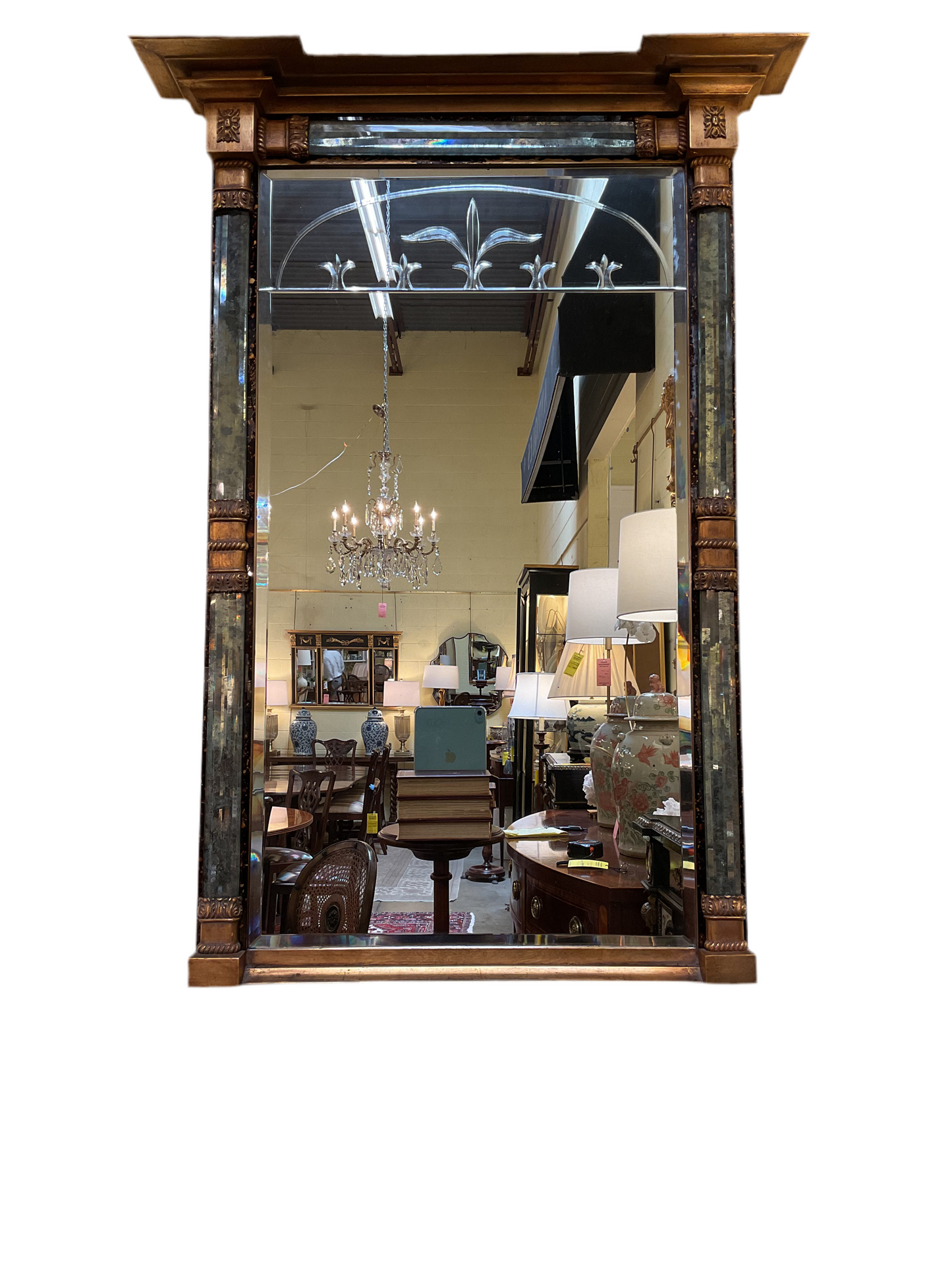 Regency Style Beveled Mirror