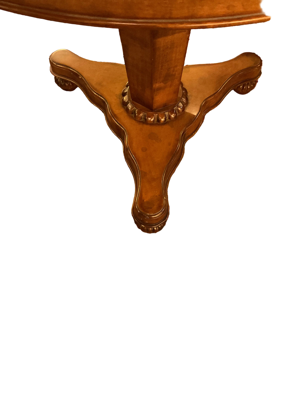 Foyer Pedestal Mahogany Burl Wood Table By Baker Furniture