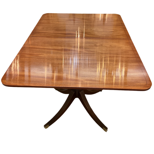 Regency Style Mahogany Dining Table By Baker Furniture