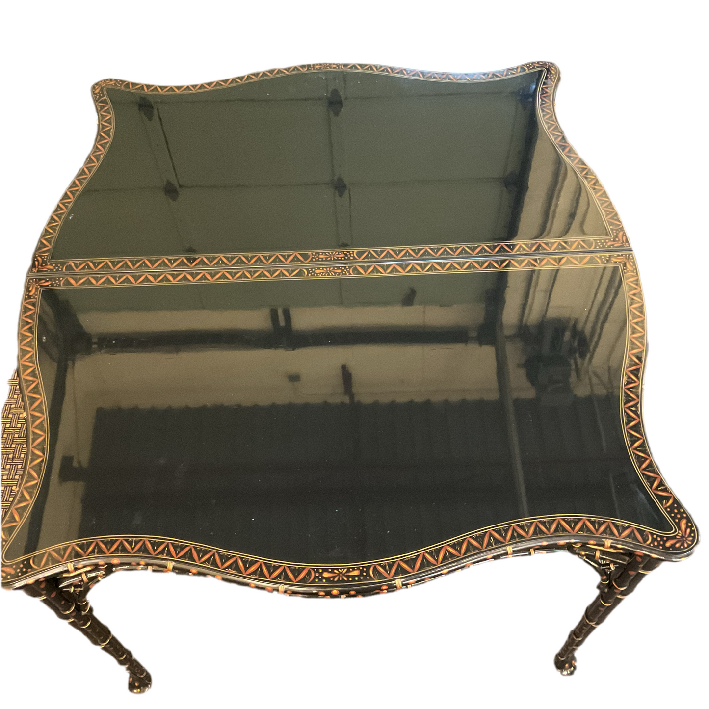 Chinoiserie Console/ Game Table by Baker Furniture