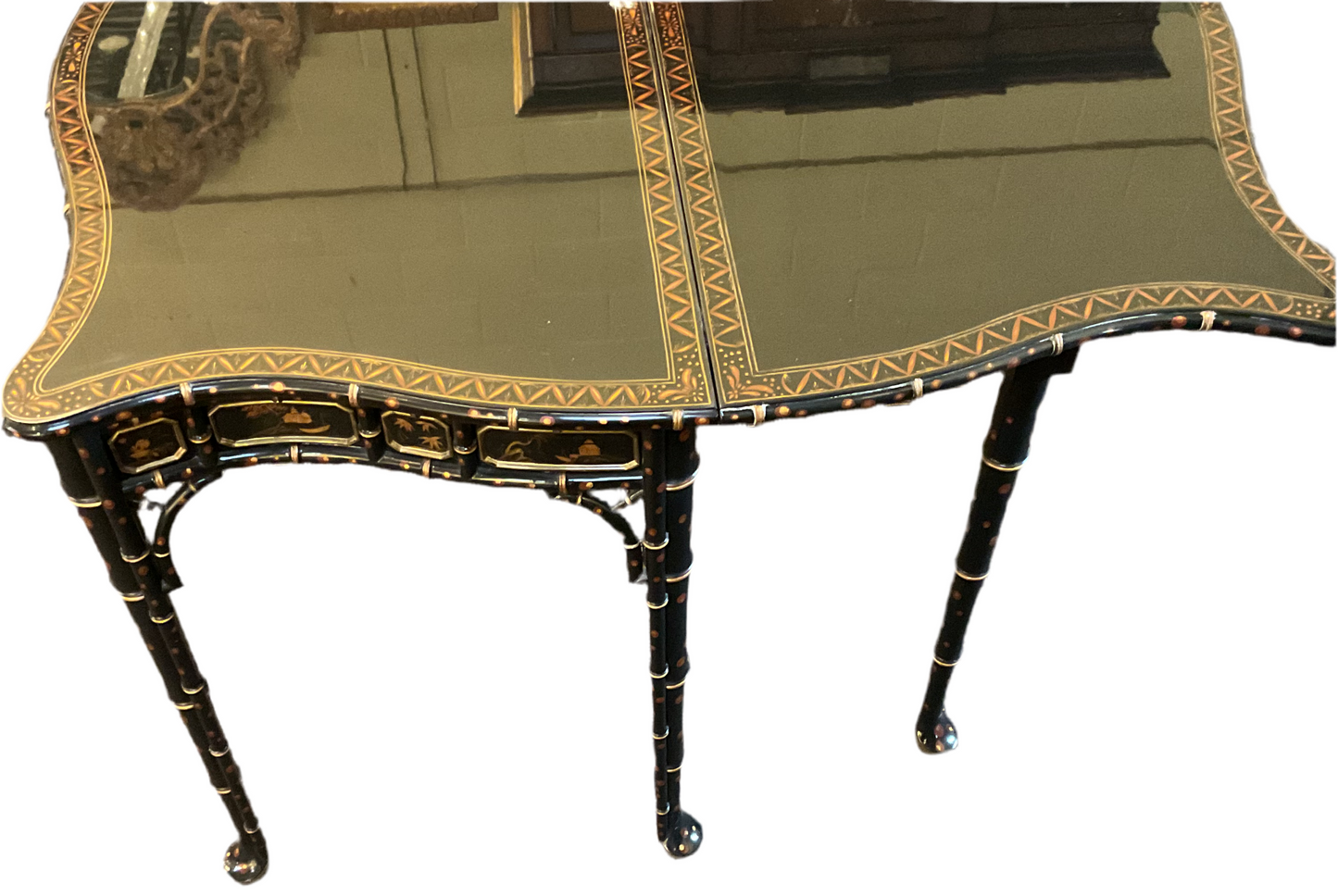 Chinoiserie Console/ Game Table by Baker Furniture