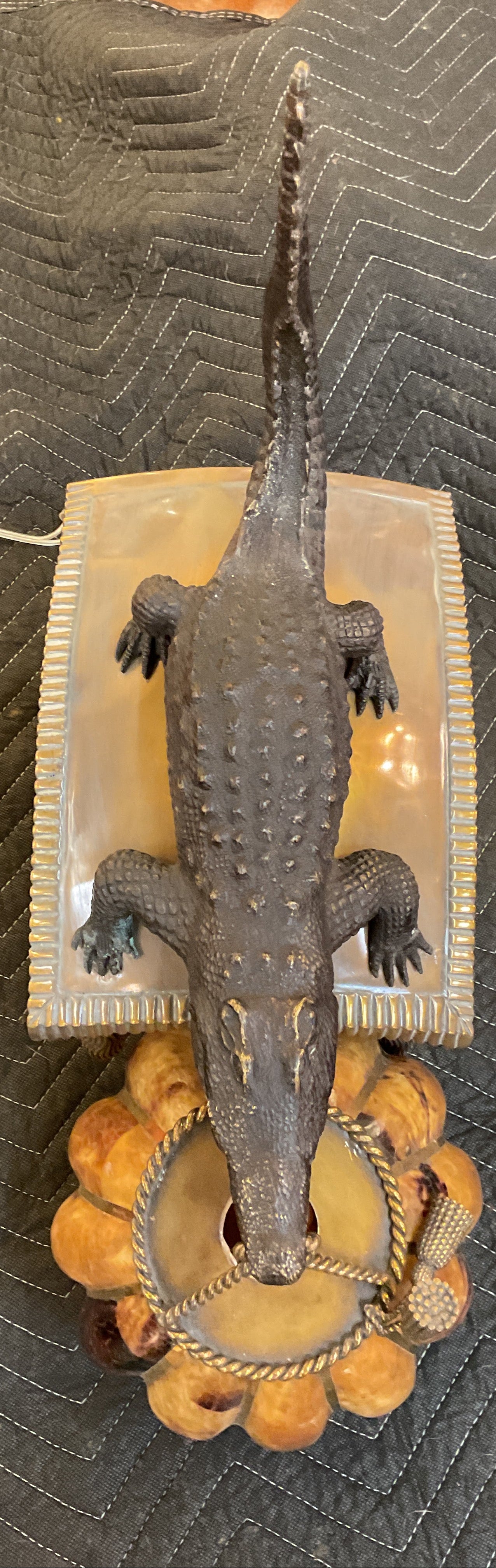 Pair of Alligator Wall Sconces By Maitland-Smith