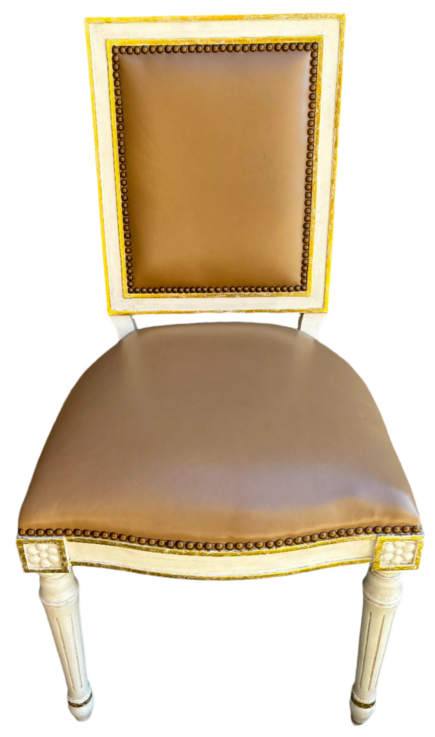 Set 4 Louis XVI Leather Chairs