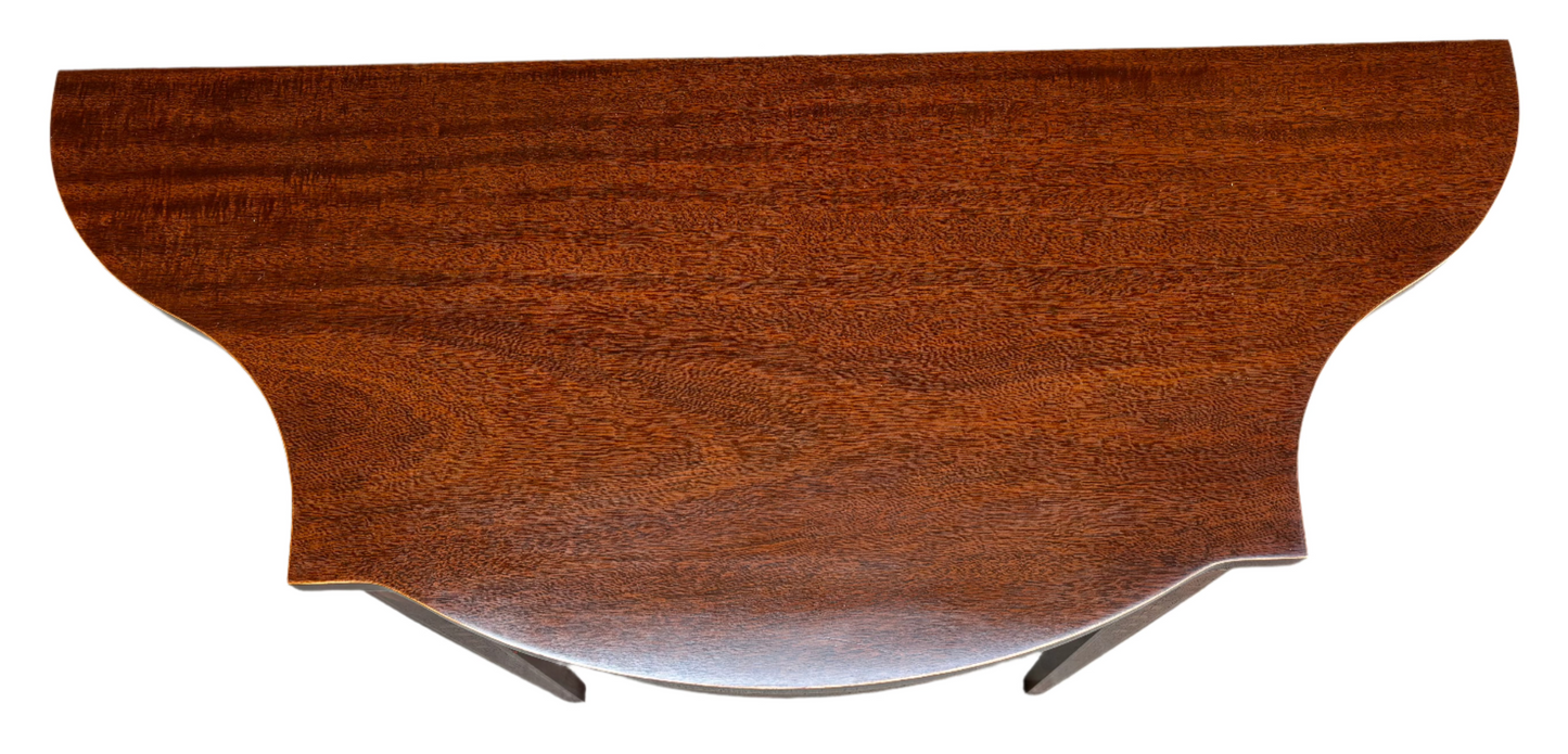 Mahogany Demilune By Baker Furniture