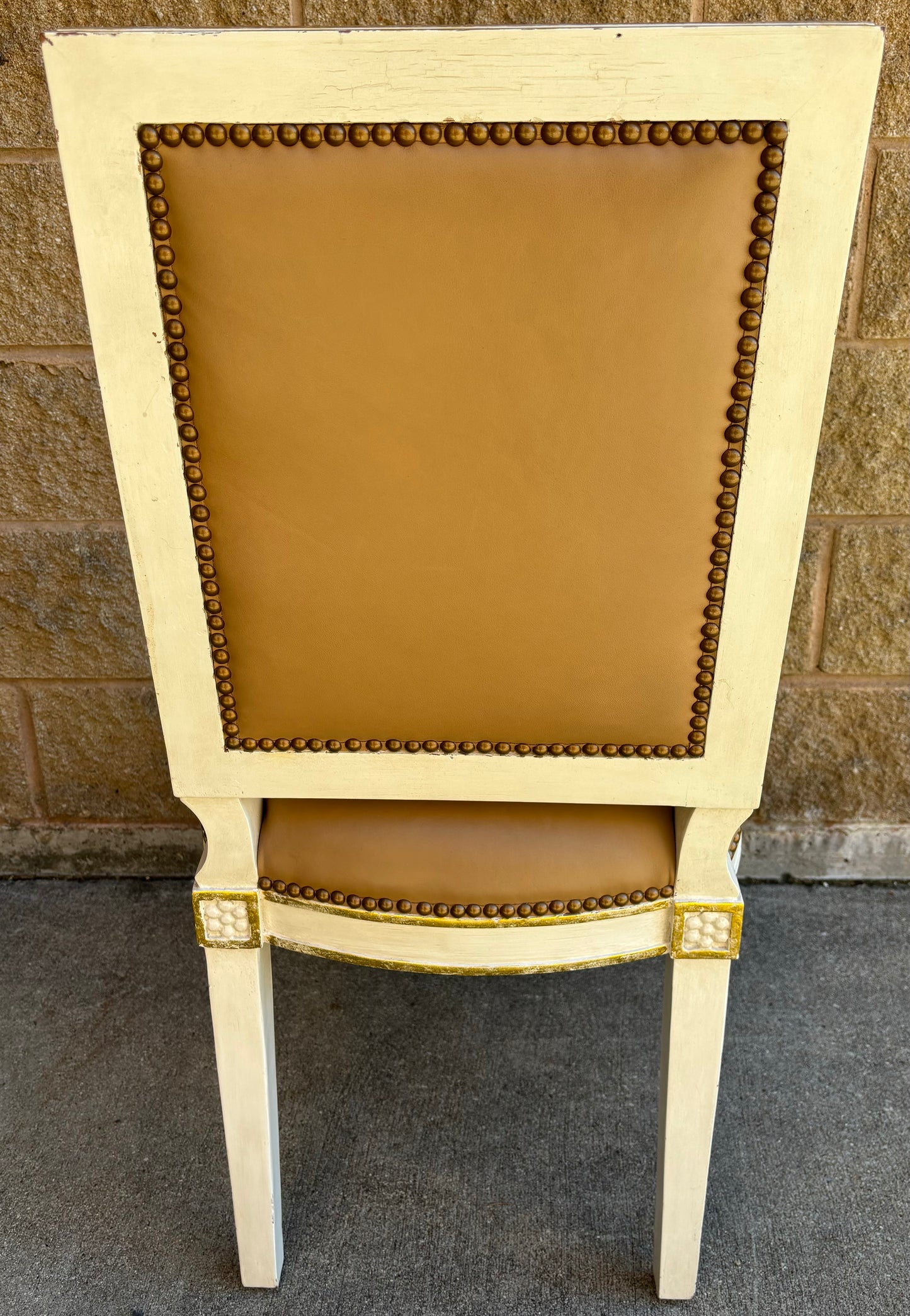 Set 4 Louis XVI Leather Chairs