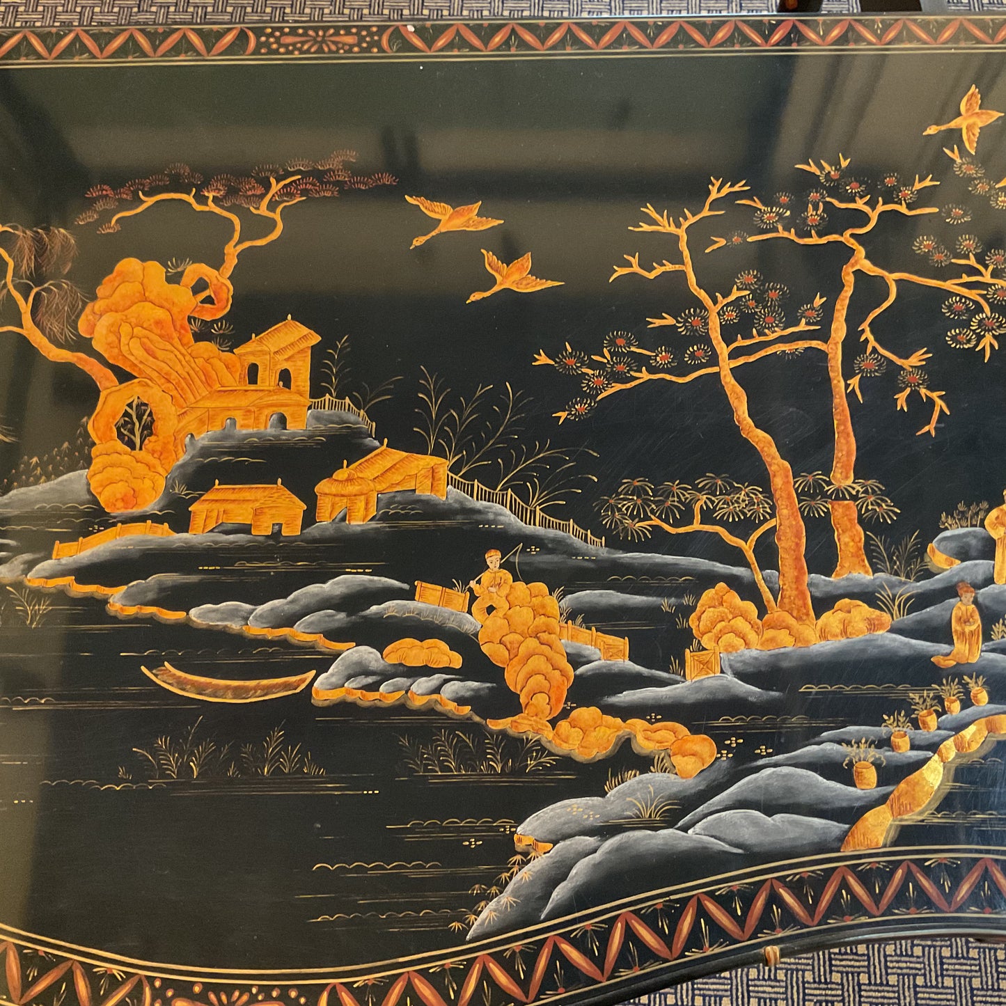 Chinoiserie Console/ Game Table by Baker Furniture