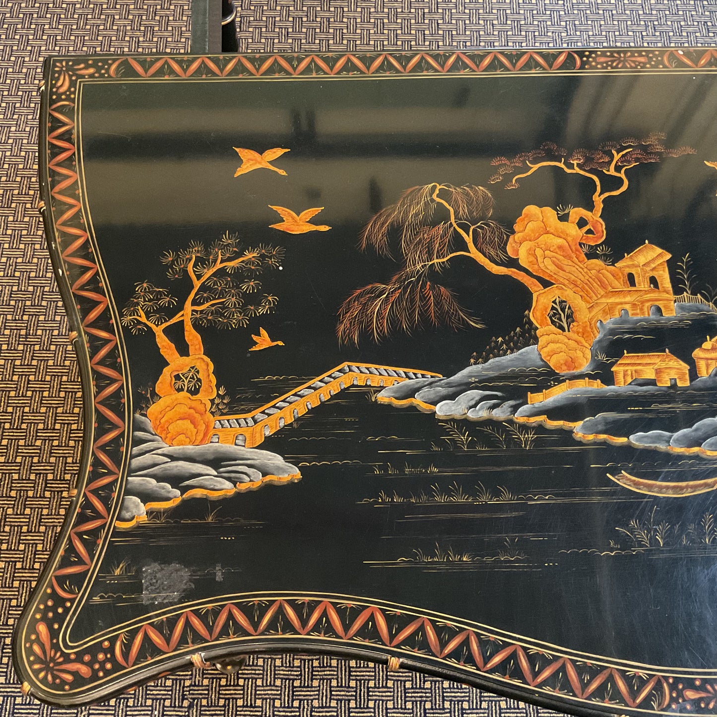 Chinoiserie Console/ Game Table by Baker Furniture