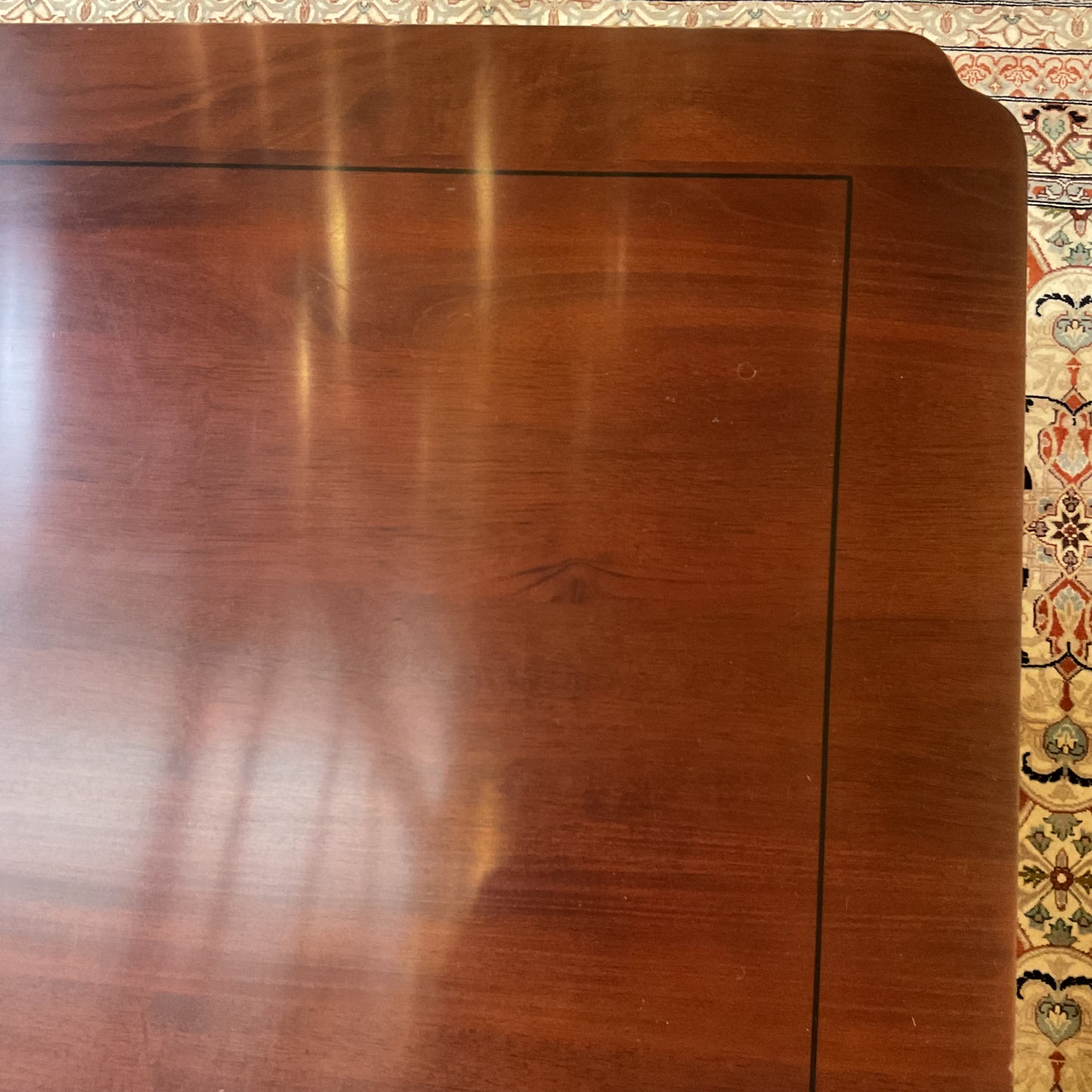 Double Pedestal Mahogany Dining Table