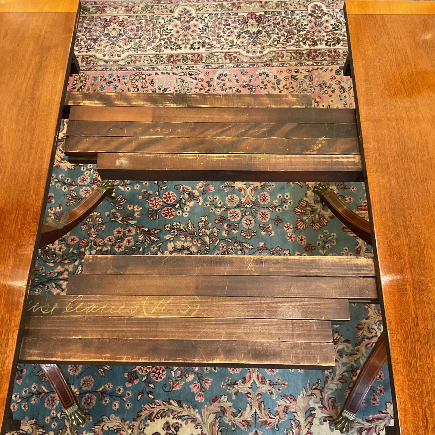 Vintage Bench Made Mahogany Dining Table