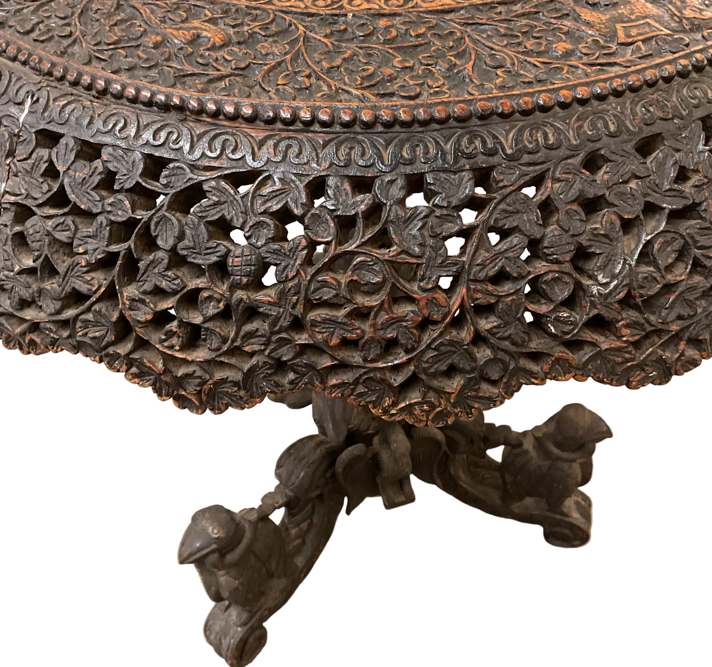Antique Burmese Anglo Indian Carved Table