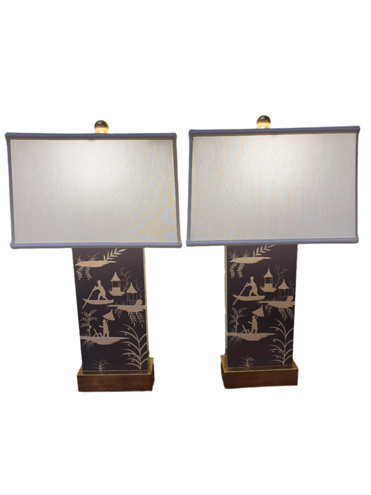 Pair Chinoiserie Lamps