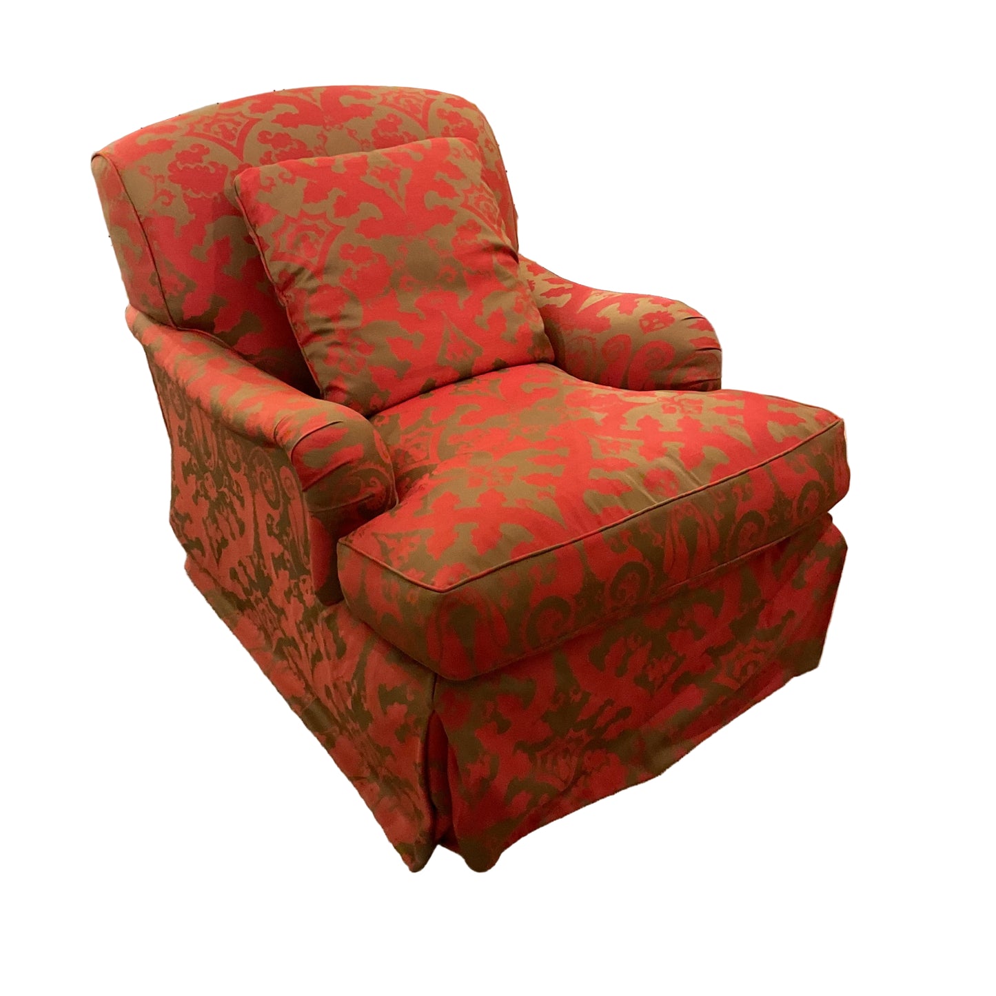 Pair Large Red Club Chairs