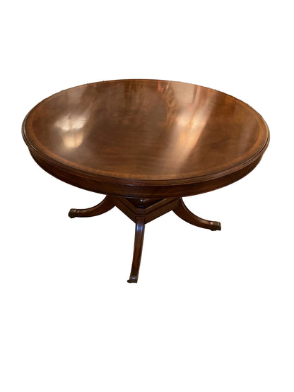 Round Walnut Foyer/Library Table by Jonathan Charles