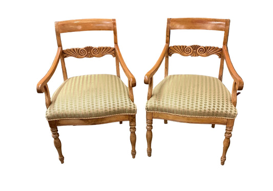 Pair of Antique Carved Arm Chairs