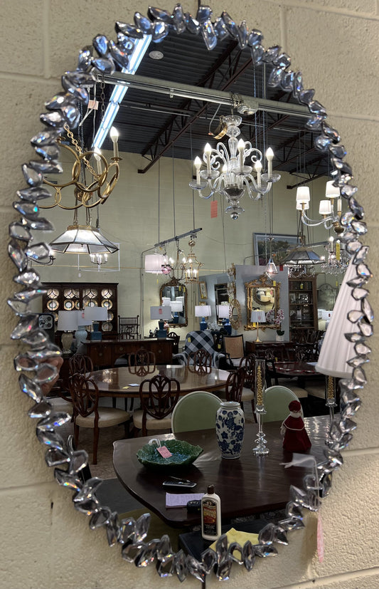 Jeweled Oval Mirror