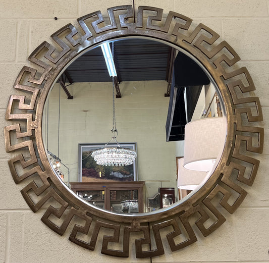 Greek Key and Mahogany Console Mirror Greek Key and Mahogany Console Mirror