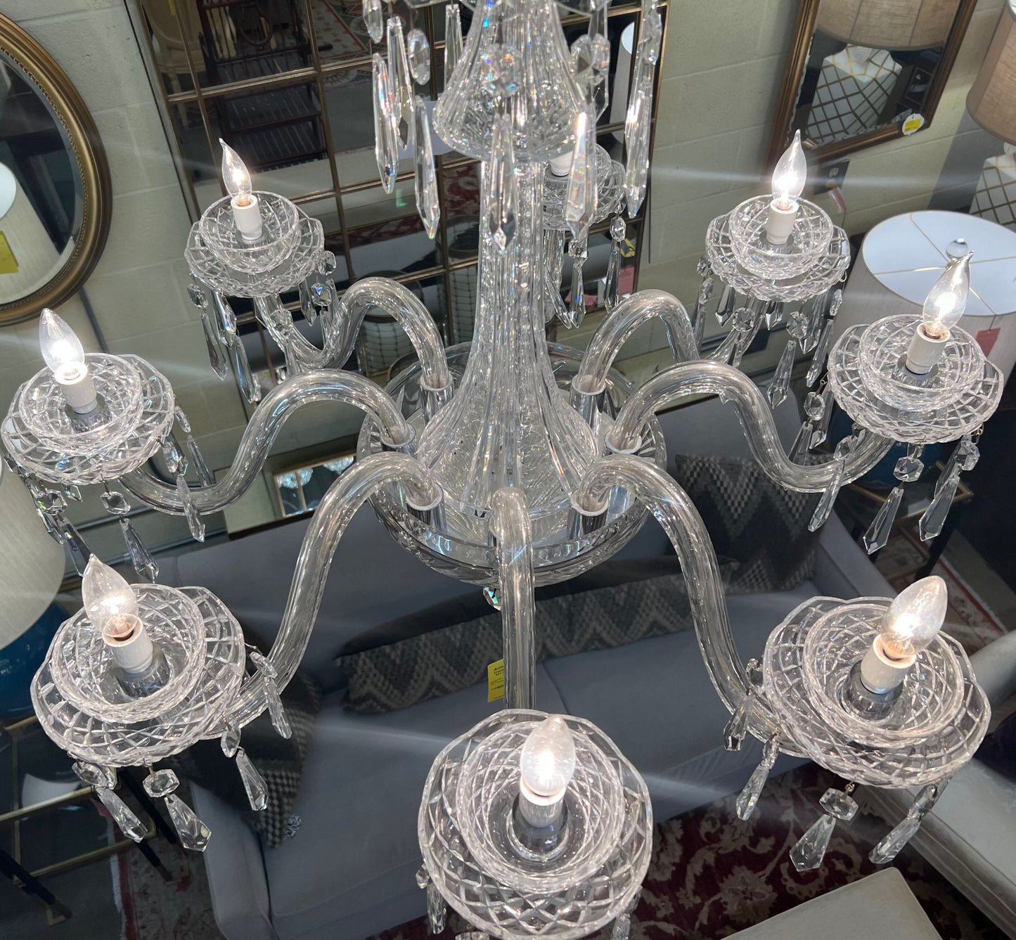 8 Light Crystal Chandelier by Waterford