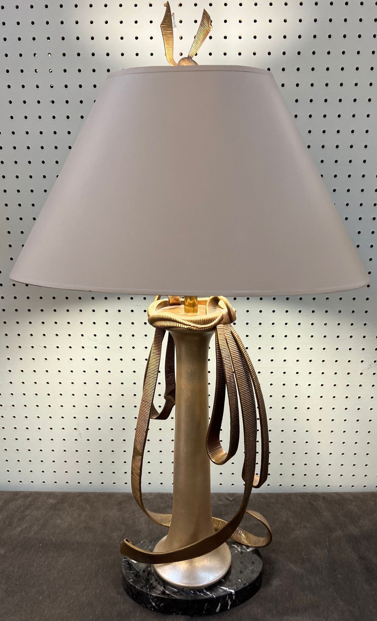 Single Vintage Silver Leaf Lamp By Chapman Manufacturing