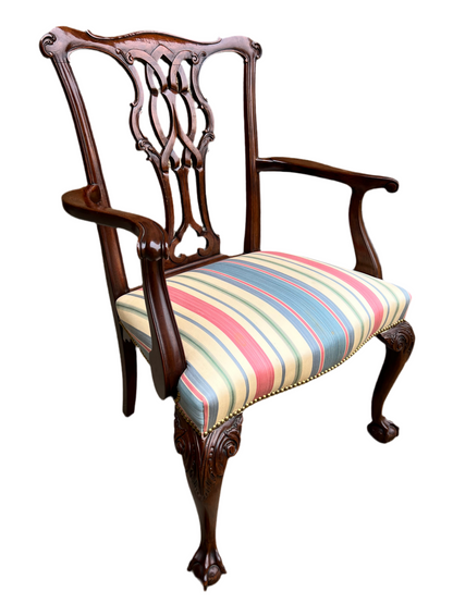 Set of 12 Chippendale Dining Chairs By Baker Furniture Company