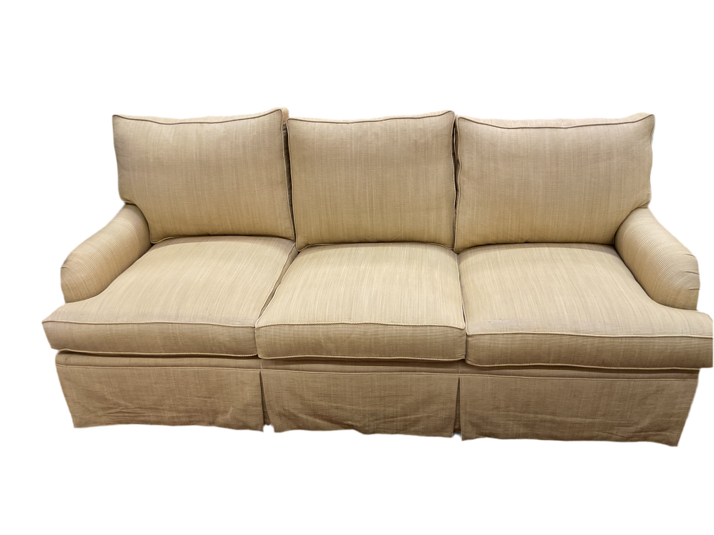 Gold Three Cushion Sofa