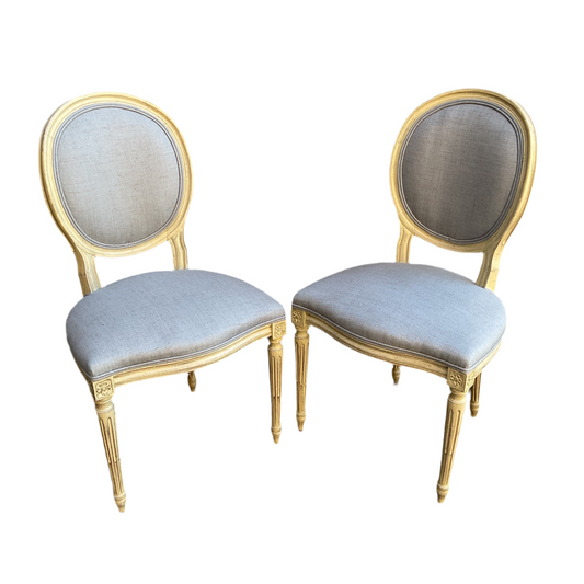 Set of 6 Louis XVI Style Medallion Dining Chairs By Baker Furniture