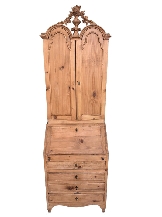 French Double Dome Pine Secretary