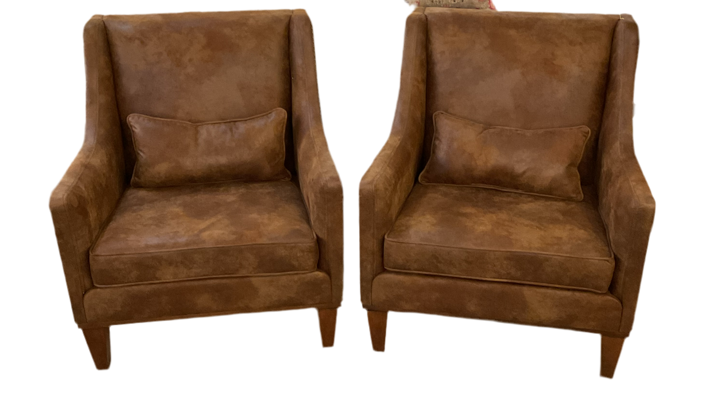 Pair Club Chairs