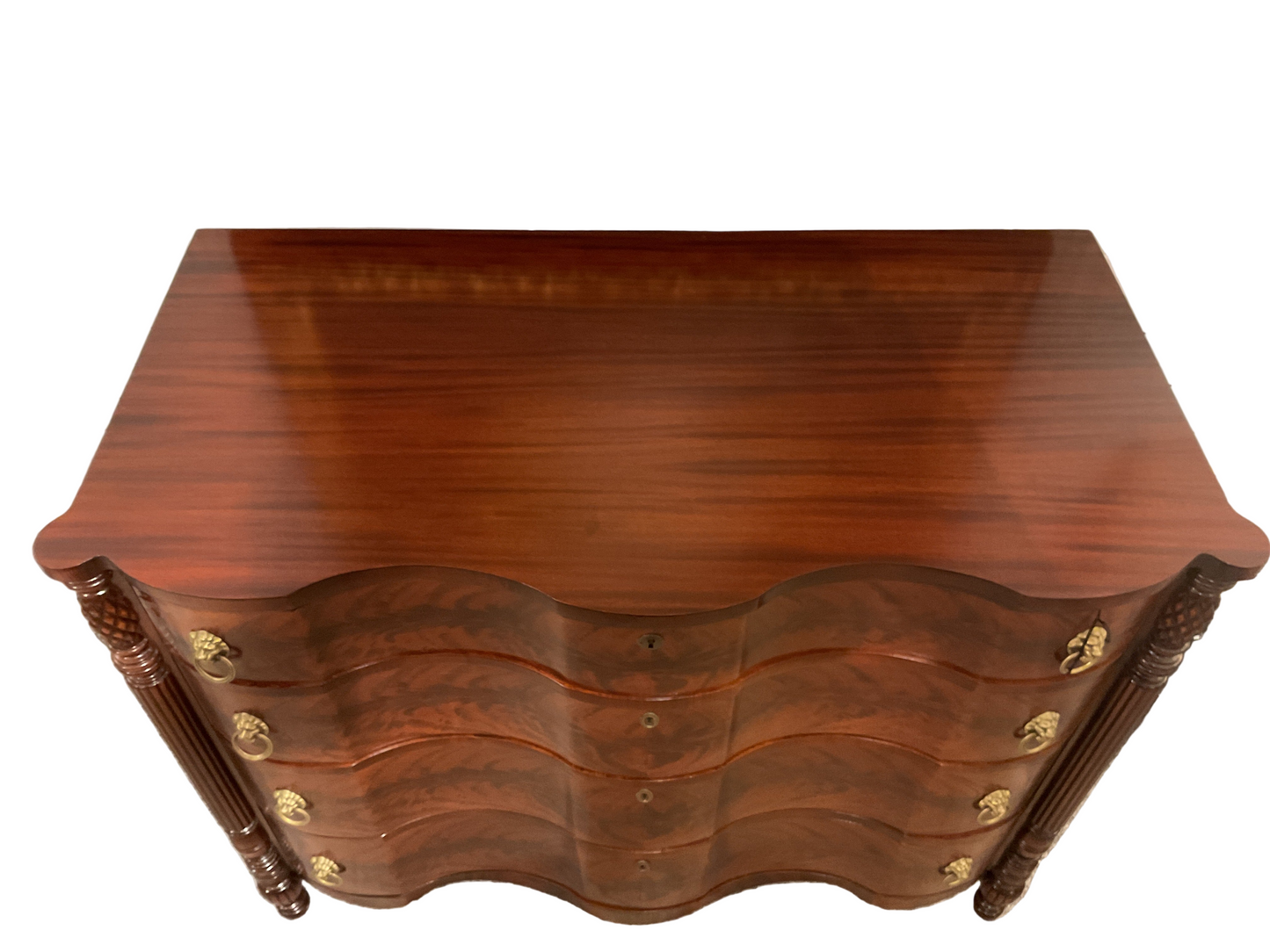 Antique Flame Mahogany Chest of Drawers