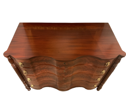 Antique Flame Mahogany Chest of Drawers