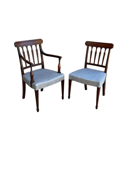 Set of 8 English Mahogany Period Dining Chairs