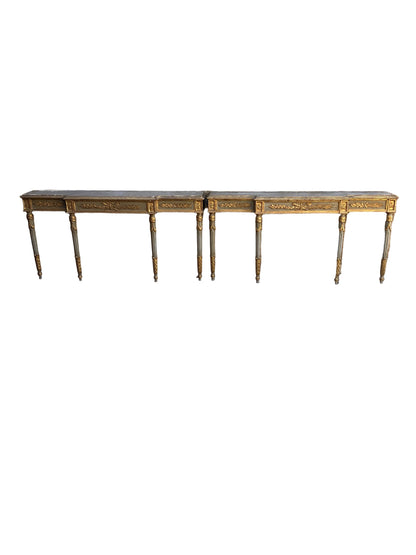 Pair Vintage Neo-Classical Wall Mount Console Table