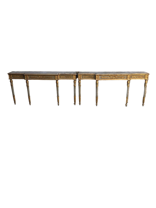 Pair Vintage Neo-Classical Wall Mount Console Table