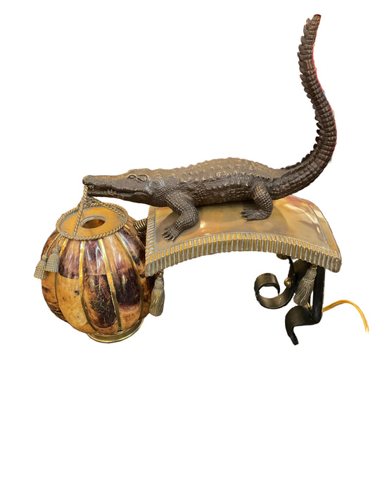 Pair of Alligator Wall Sconces By Maitland-Smith