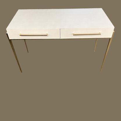 Modern White & Gold Desk