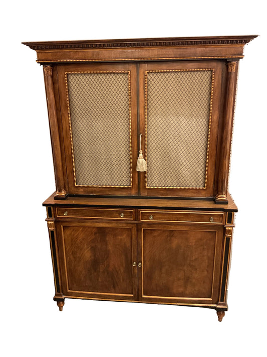 Vintage English Regency Style Mahogany Cabinet