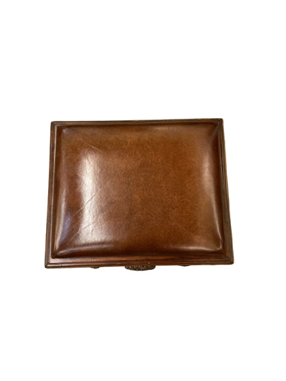 Ornate Leather Stool by Johnathan Charles