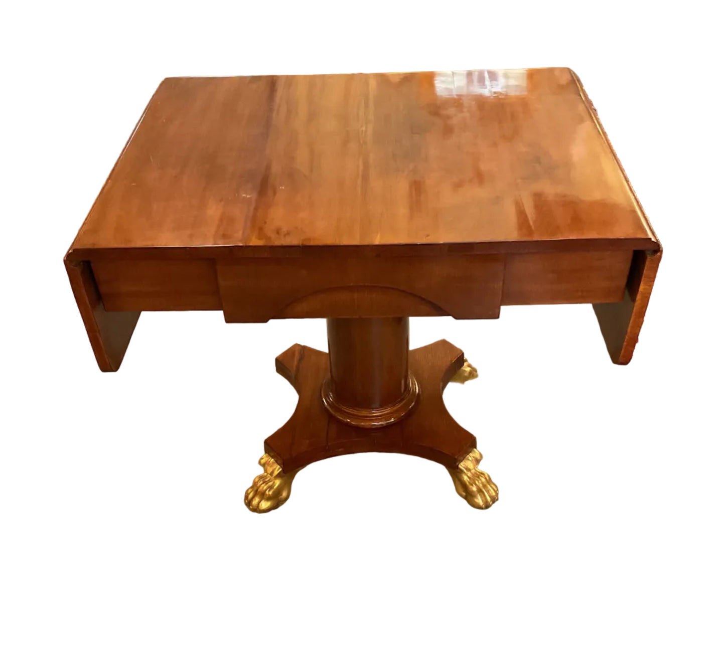 Biedermeier Mahogany Drop Leaf Table