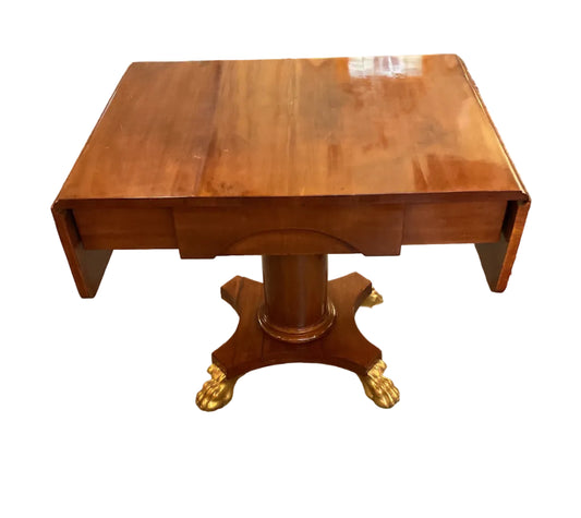 Biedermeier Mahogany Drop Leaf Table