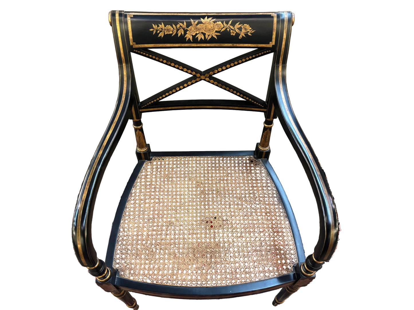 Set 4 Regency Style Caned Chairs
