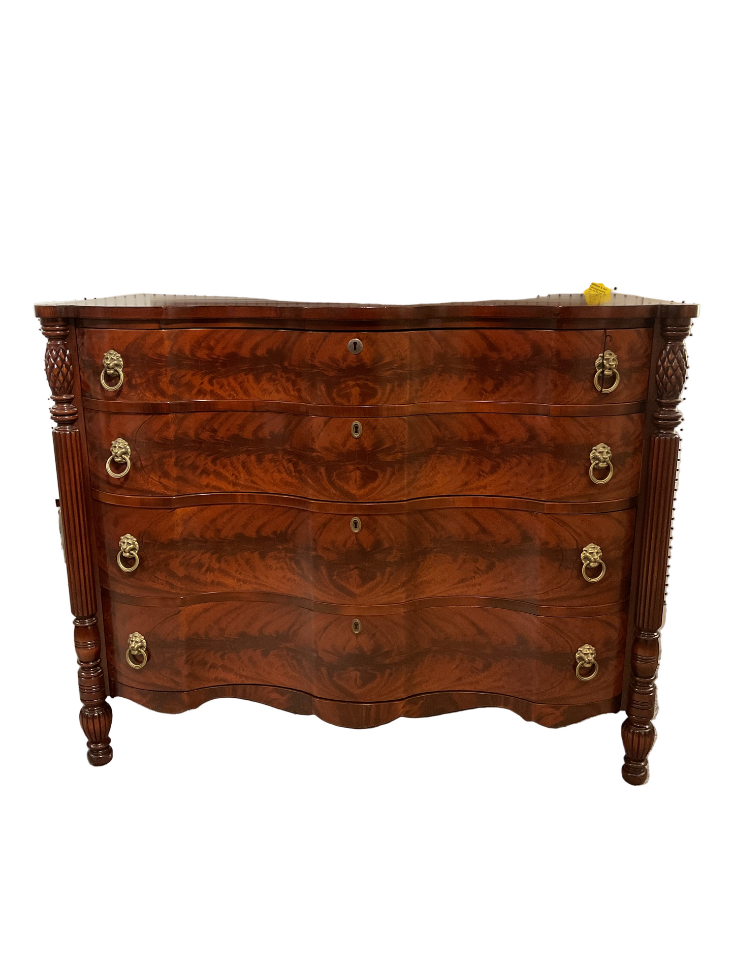 Antique Flame Mahogany Chest of Drawers