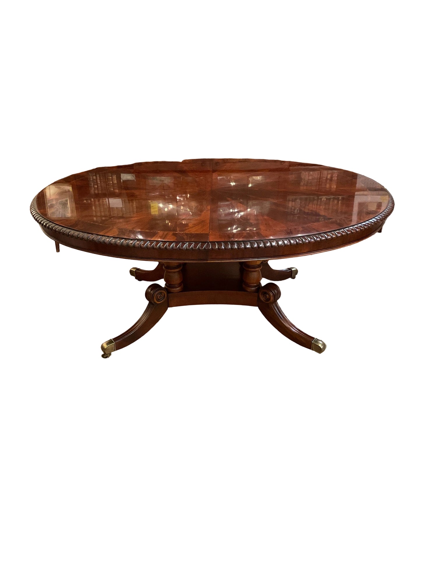 Oval Mahogany Dining Table by Henredon Furniture Company