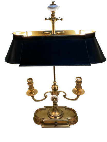 Vintage Bouillotte Brass Lamp By Chapman