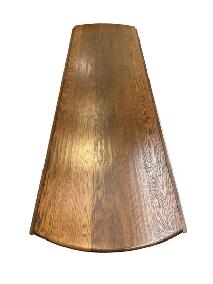 Vintage English Oval Oak Drop Leaf Dining Table
