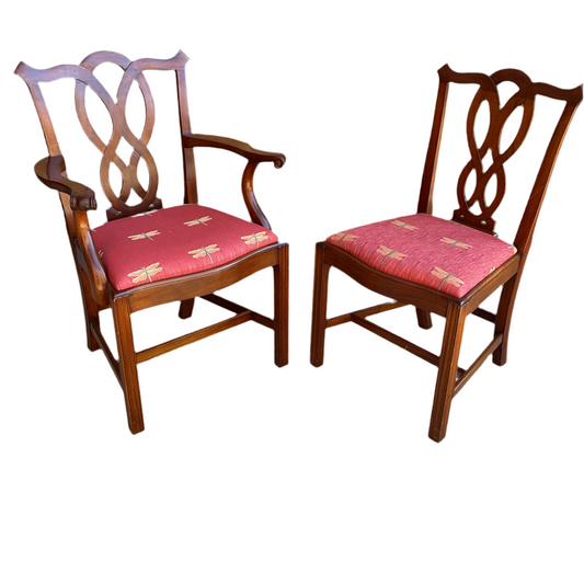 Set 8 Mahogany Dining Chairs