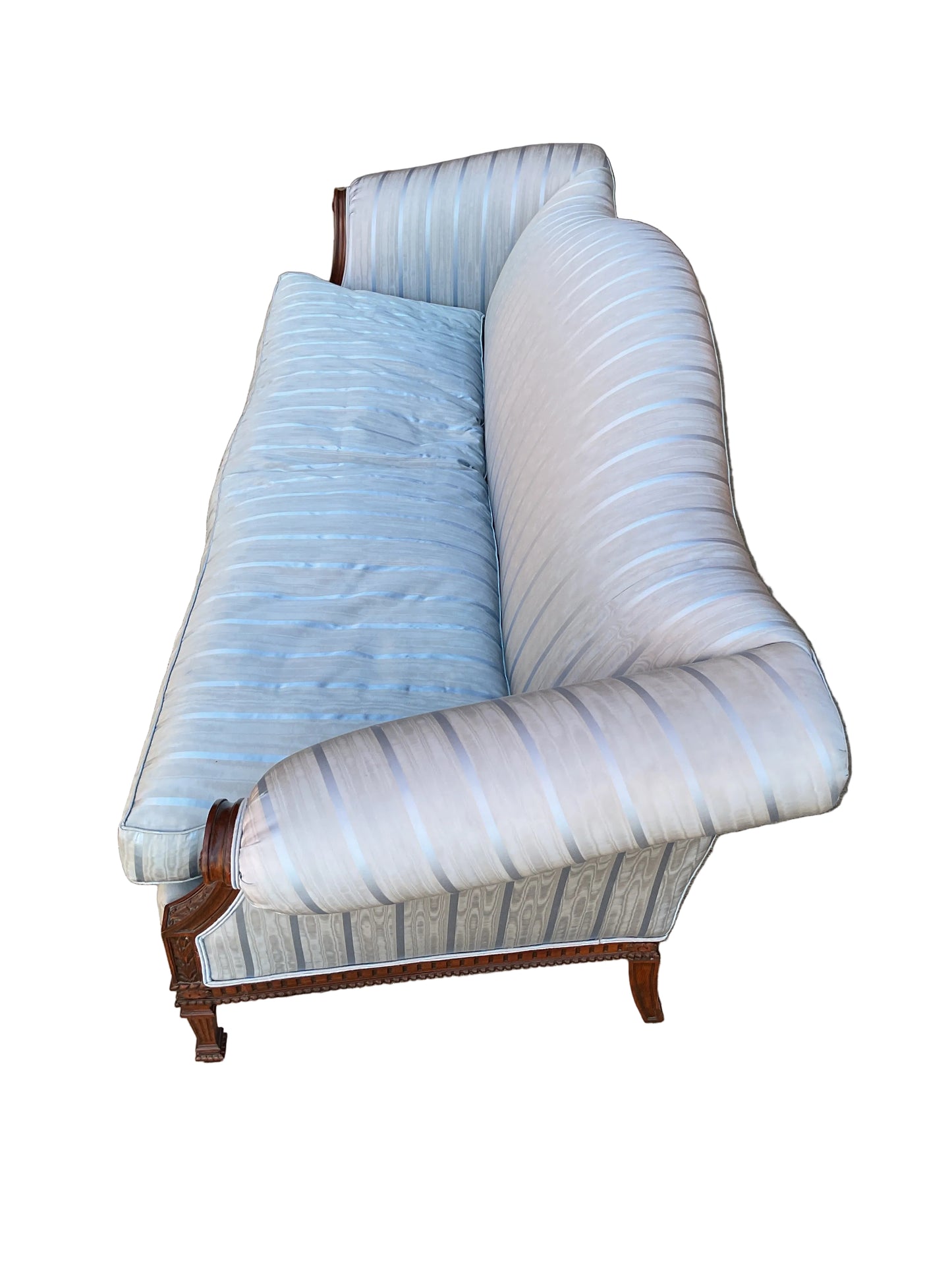 Light Blue Camel-back Sofa by Karges Furniture